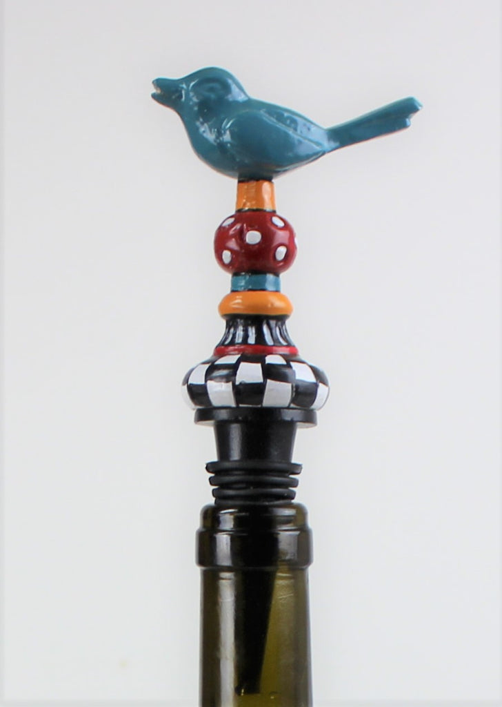 Metal Bird Wine Bottle Stopper - Golden Hill Studio