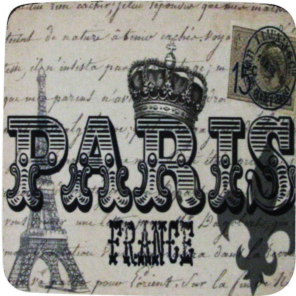 Paris France Coaster S/4 - Golden Hill Studio