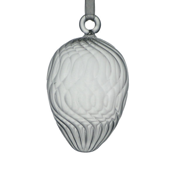 Glass Egg with Swirls Golden Hill Studio