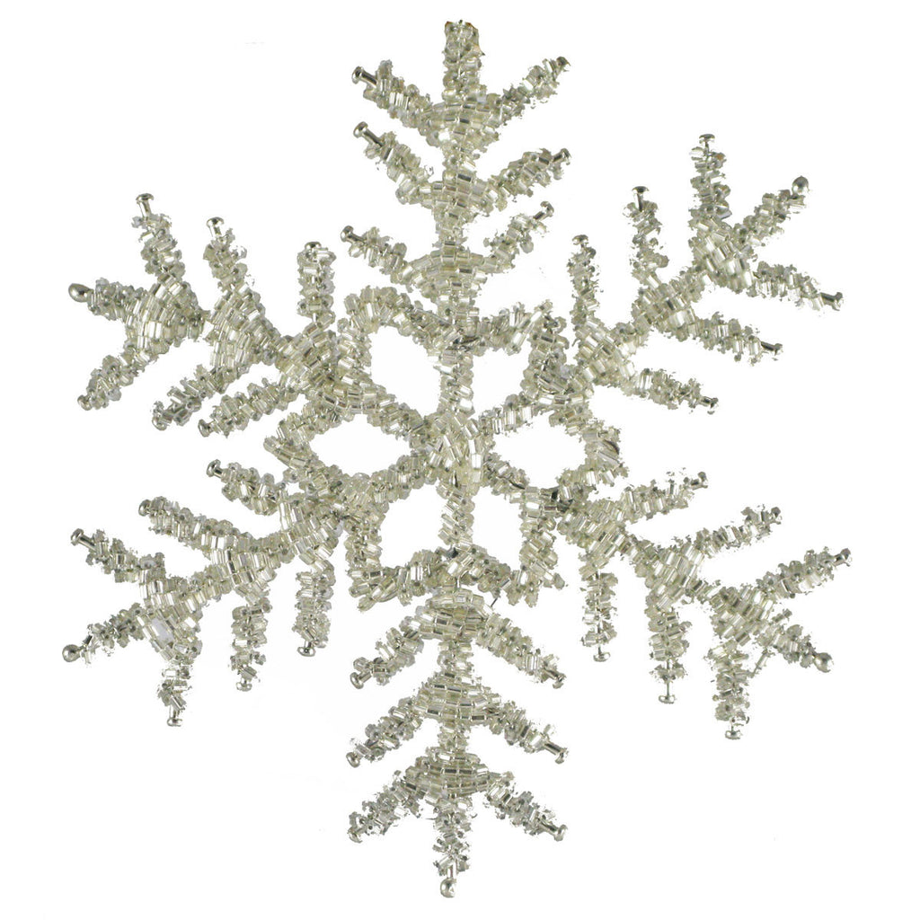 Beaded Snowflake Set of 2 - Golden Hill Studio