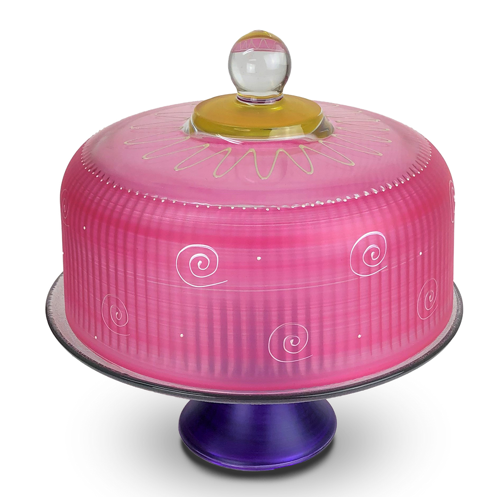 Peruvian Splendor Pink Cake Dome - Golden Hill Studio