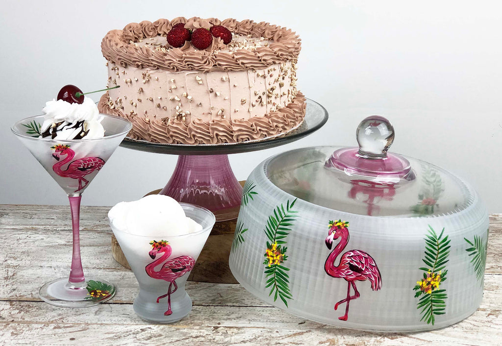 Flamingo Fun Cake Dome - Golden Hill Studio