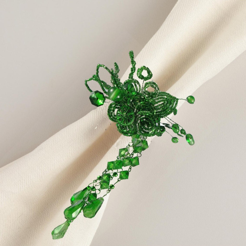 Beaded Napkin Rings Set of 4