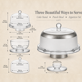 Heirloom Swirl Cake Dome and Stand