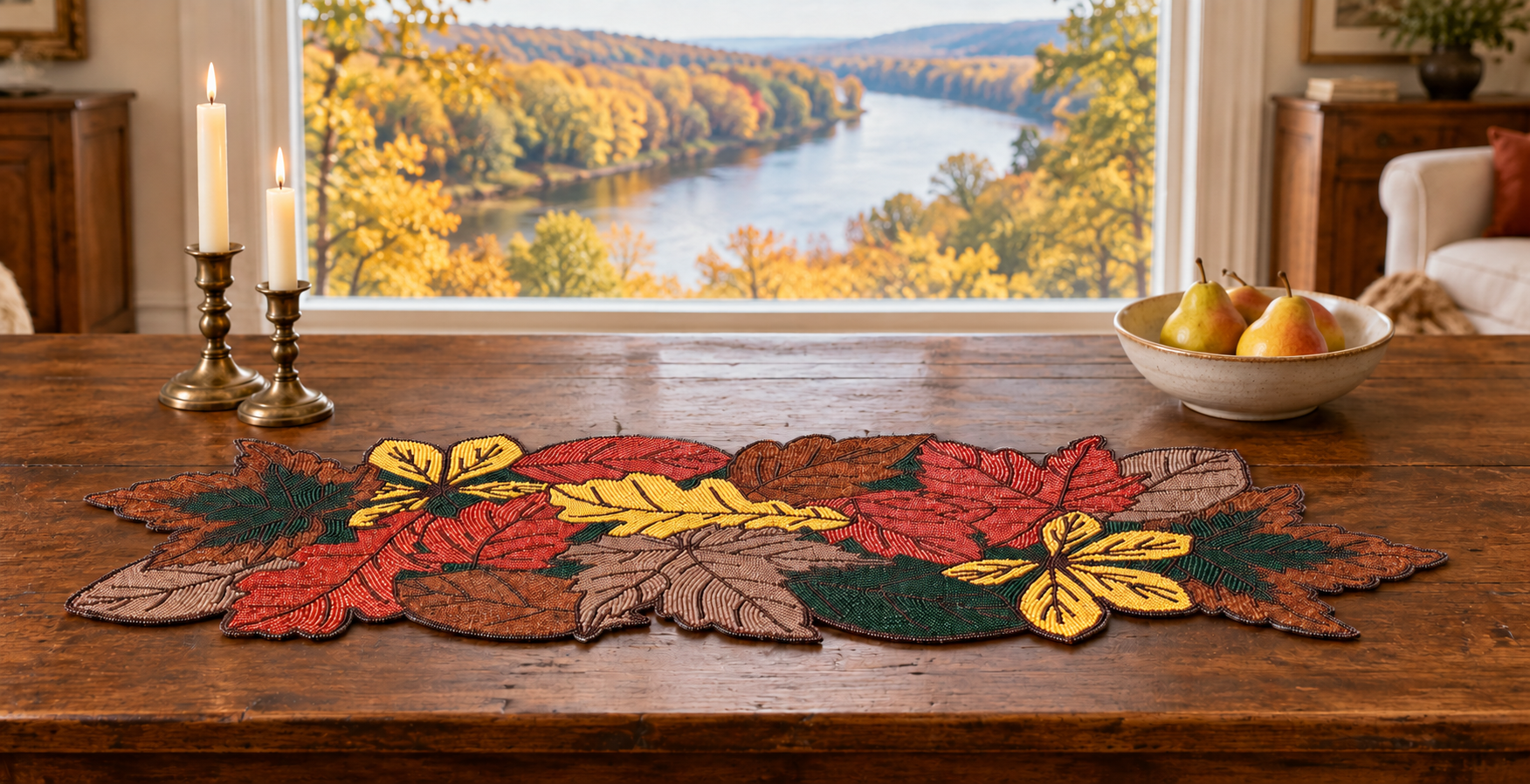 Autumn Leaves Table Runner