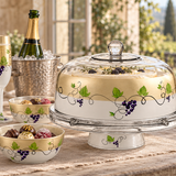 Napa Grapes n' Vines Cake Dome and Stand