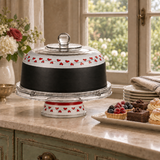 Parisian L'Amour Cake Dome and Stand