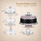 Parisian L'Amour Cake Dome and Stand
