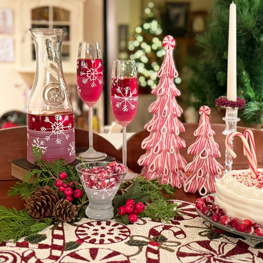 Winter Wonderland Snowflake Champagne Flute Set/2