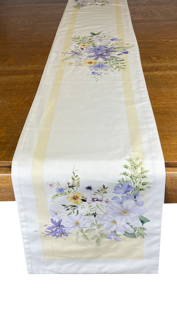 Springtime in Paris Cloth Table Runner  13" x 72"