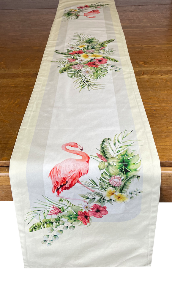 Flamingo Fun Cloth Table Runner  13" x 72"