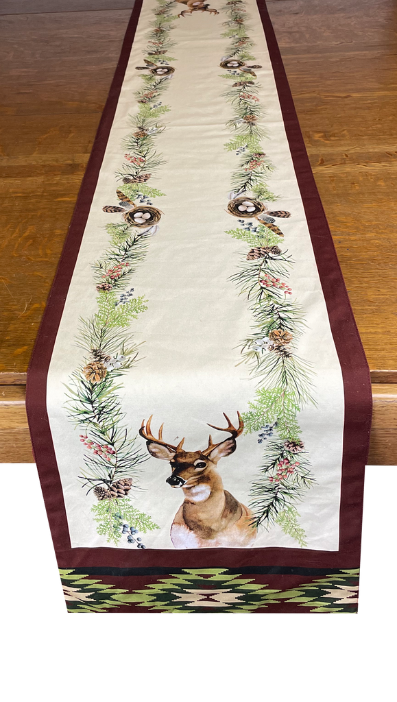 Woodland Lodge Cloth Table Runner  13" x 72"