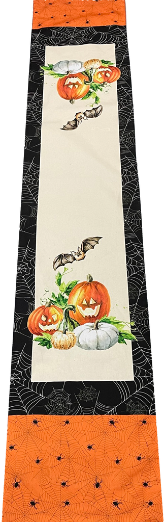 Pumpkin Family Cloth Table Runner   13" x 72"