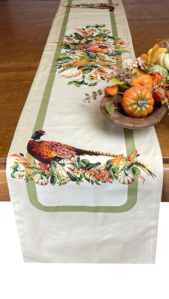 Long Leaf Farm Cloth Table Runner  13" x 72"