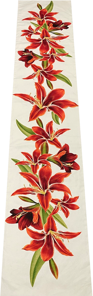 Amaryllis Cloth Table Runner  13" x 72"