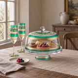 Moroccan Mosaic Forest Lg Cake Dome and Stand