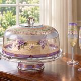 Moroccan Mosaic Garland Lg Cake Dome and Stand