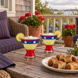 Stars & Stripes Cosmos Glass S/2