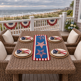 Patriotic Beaded Table Runner
