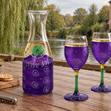 Peruvian Splendor Purple Wine Set of 2