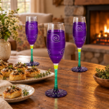 Peruvian Splendor Purple Champagne Set of 2