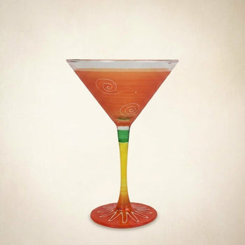Peruvian Splendor Orange Martini Set of 2