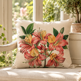 Pink Lily Pillow 18" x 18"
