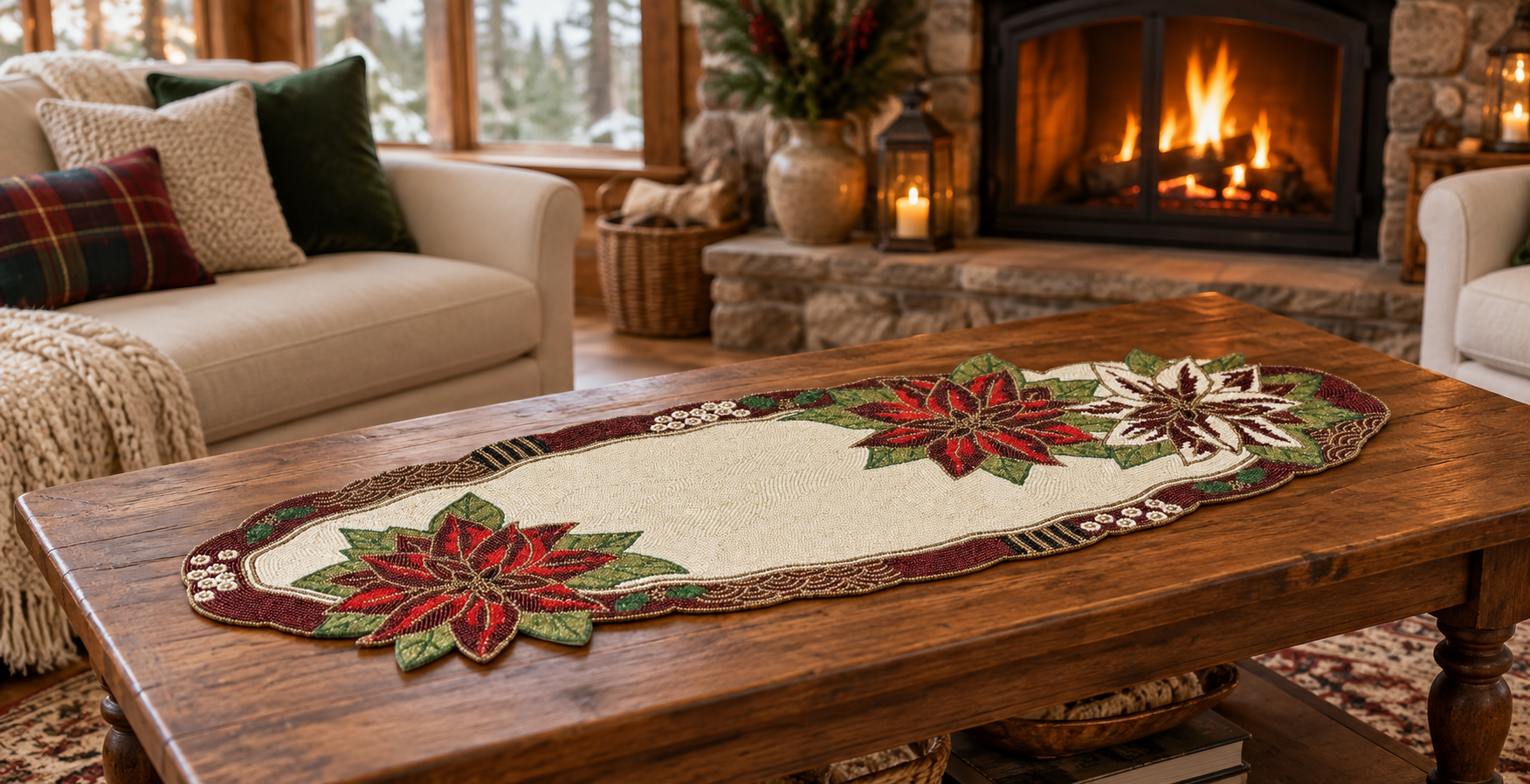 Poinsettia Table Runner