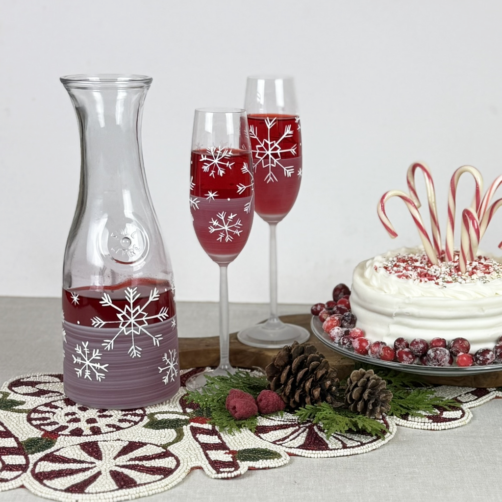 Winter Wonderland Snowflake Champagne Flute Set/2