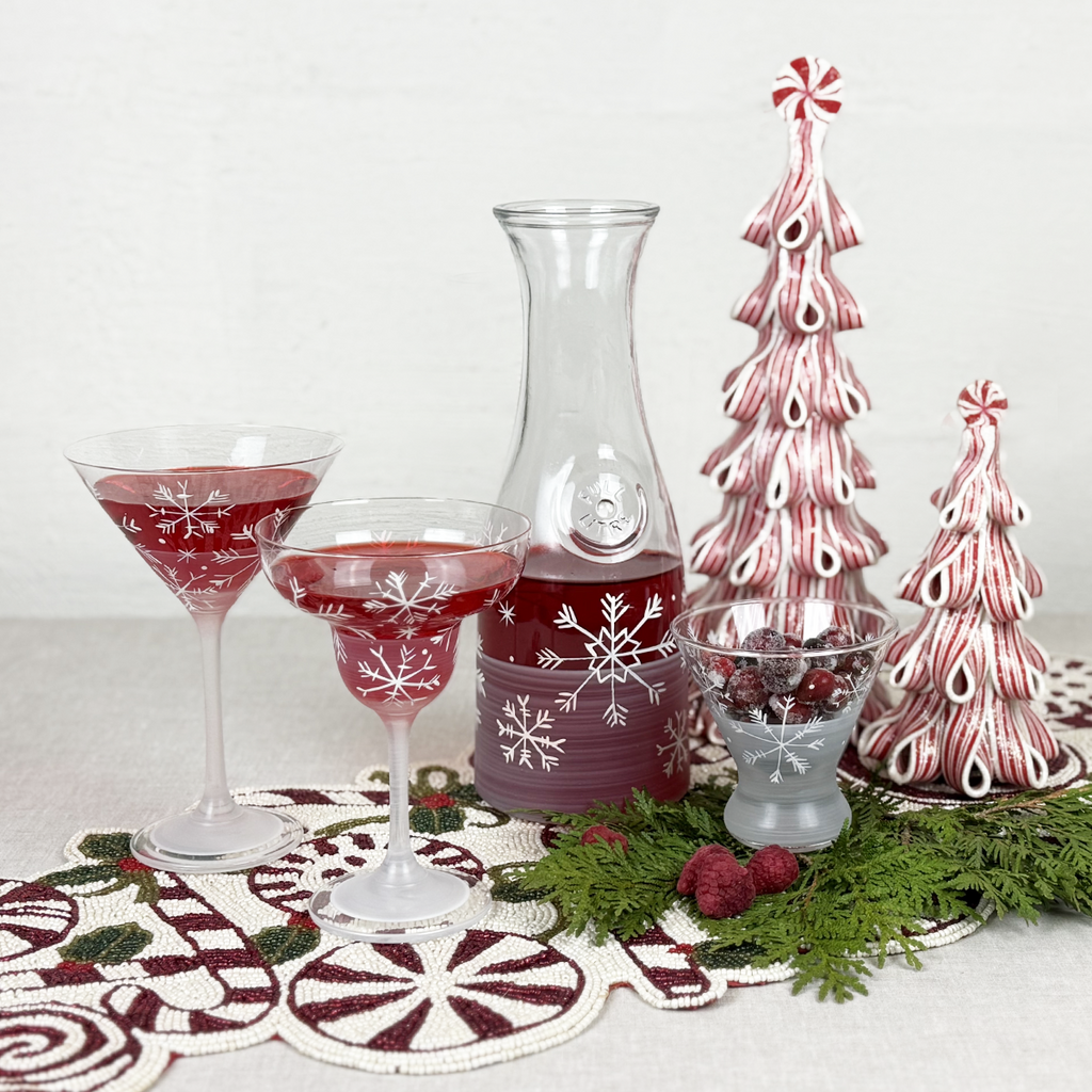 Winter Wonderland Snowflake Martini Set/2