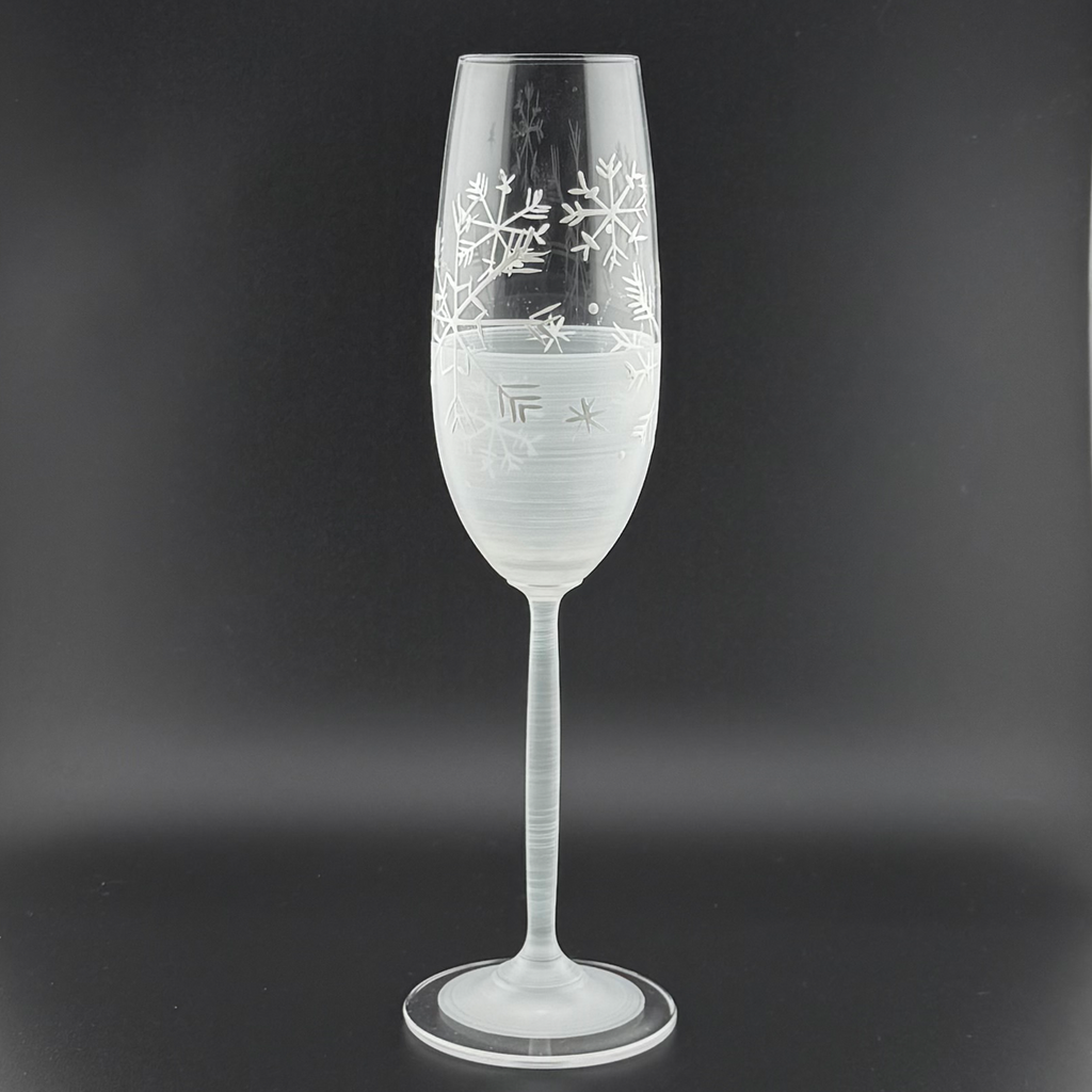 Winter Wonderland Snowflake Champagne Flute Set/2