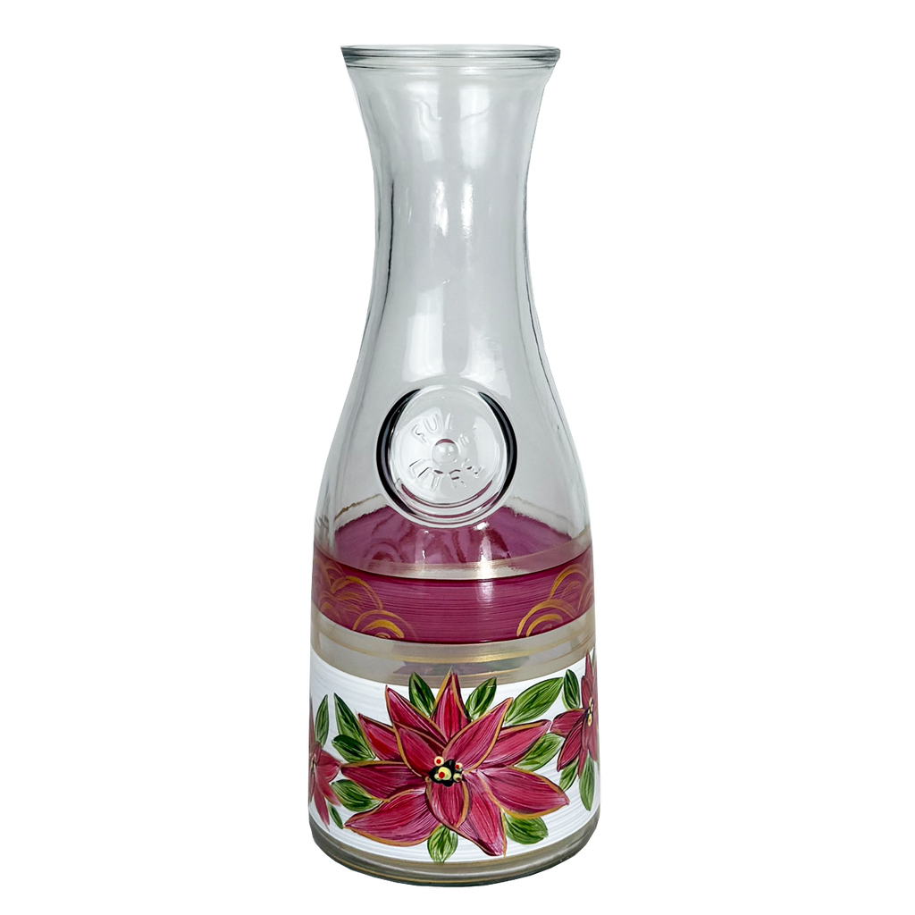 Poinsettia Holiday Carafe