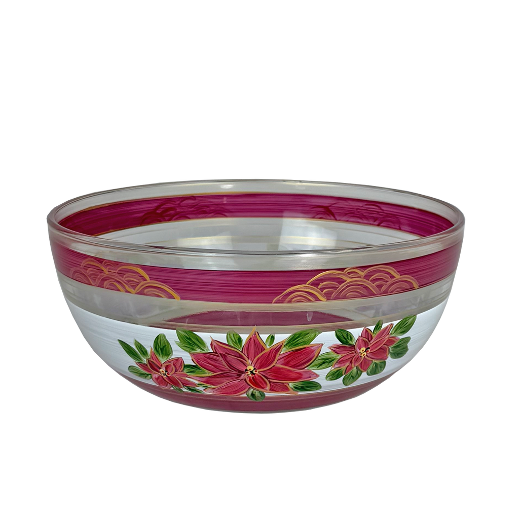 Poinsettia Holiday 11" Serving Bowl