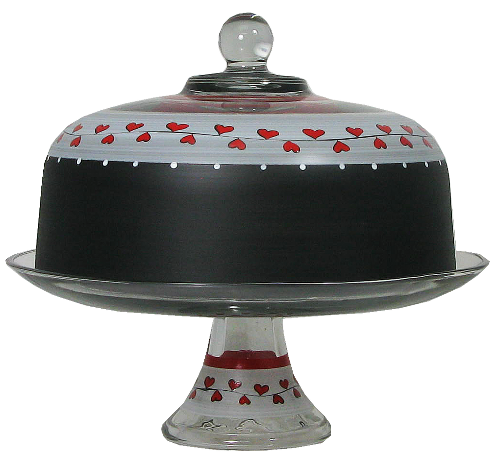 Parisian L'Amour Cake Dome and Stand