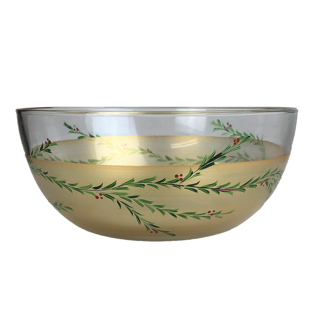 Winter Gold Garland 11" Bowl