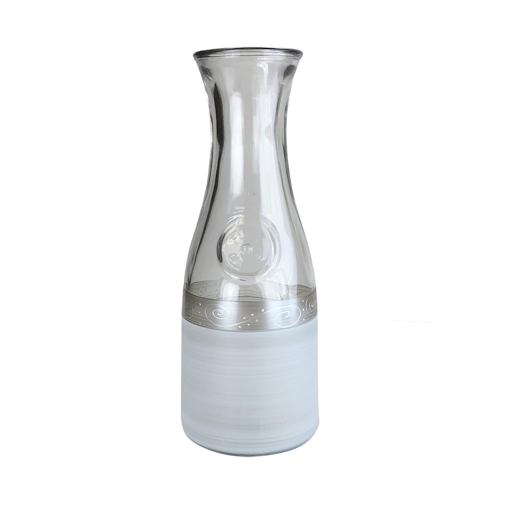 Heirloom White/Pewter Swirl Carafe