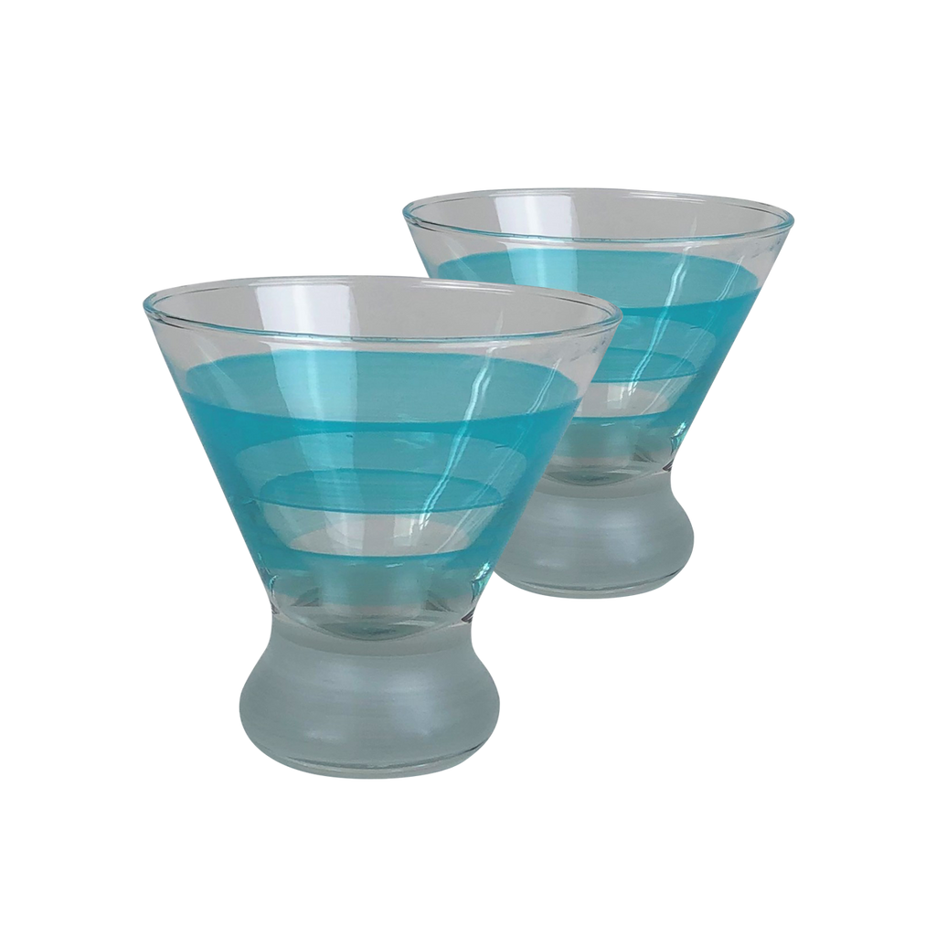 Cape Cod Cottage Stripe Turquoise Cosmopolitan   Set of 2