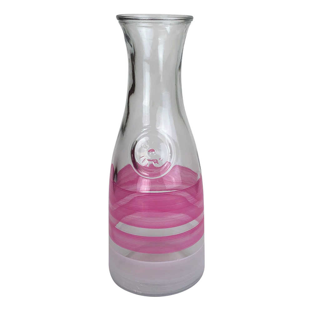 Cape Cod Cottage Stripe Pink Carafe