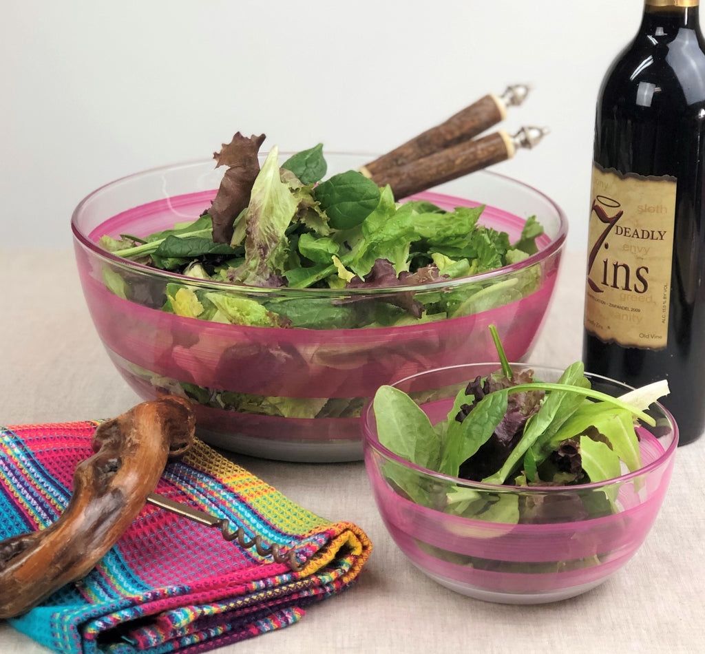 Cape Cod Cottage Stripe Pink 11" Bowl