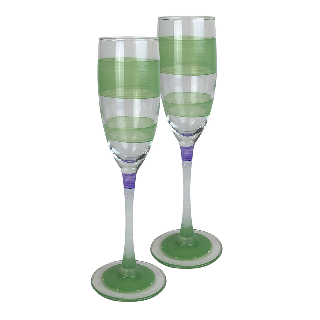 Cape Cod Cottage Stripe Green Champagne
