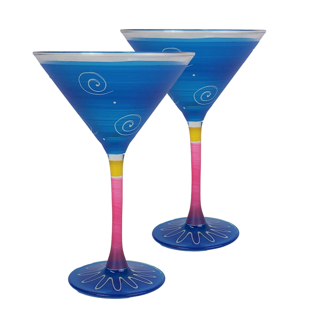 Peruvian Splendor Turquoise Martini   Set of 2