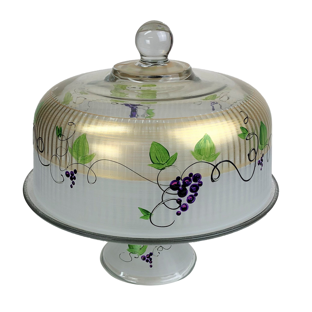 Napa Grapes n' Vines Cake Dome and Stand