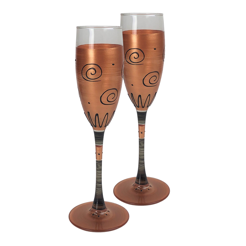 Tuscan Sunset Champagne   Set of 2
