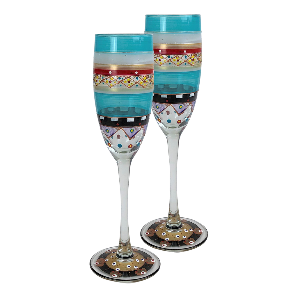 Moroccan Mosaic Carnival Champagne   S/2