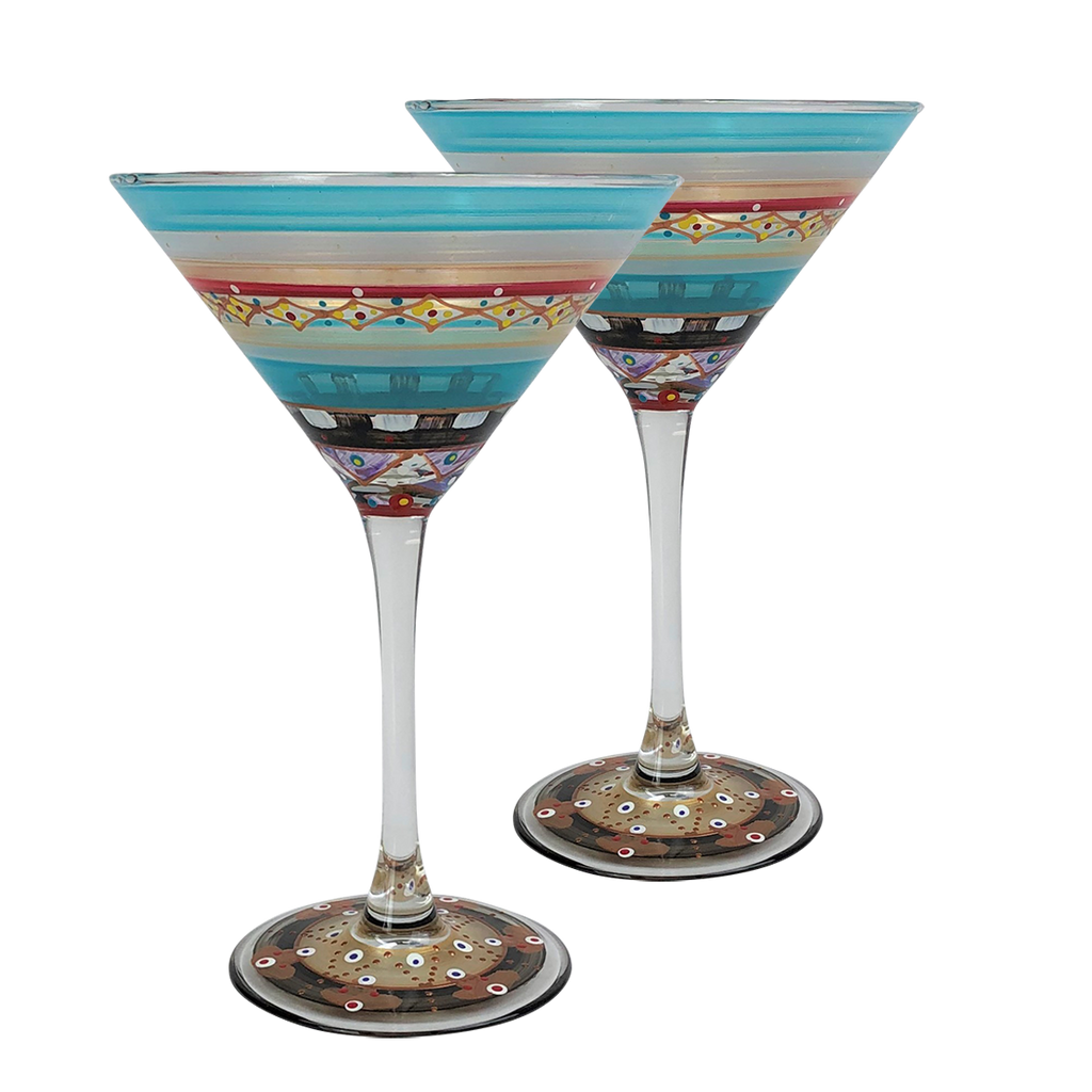 Moroccan Mosaic Carnival Martini   S/2