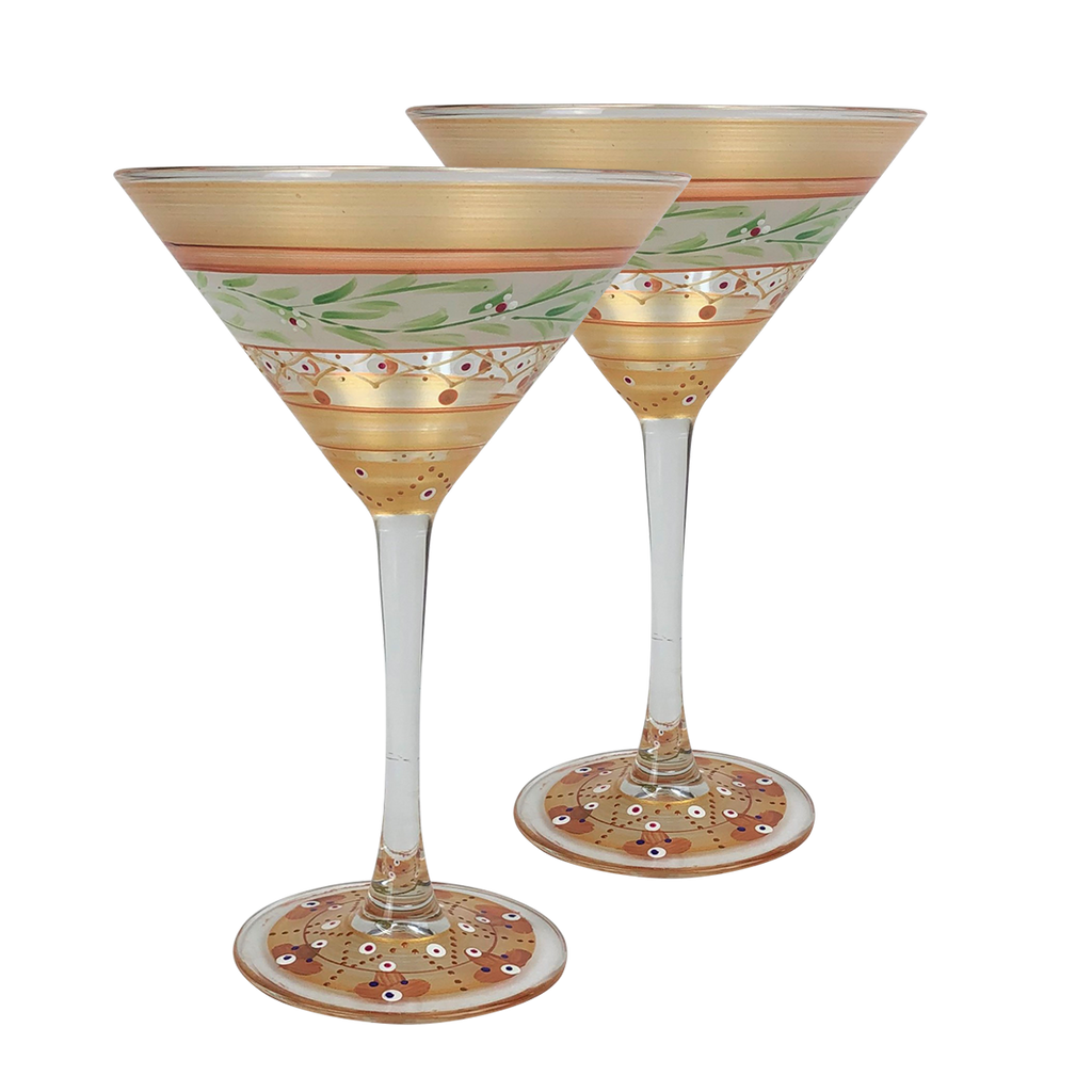 Moroccan Mosaic Gold Martini   S/2