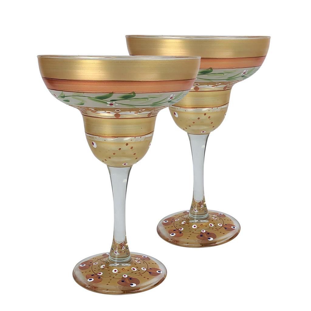 Moroccan Mosaic Gold Margarita   S/2