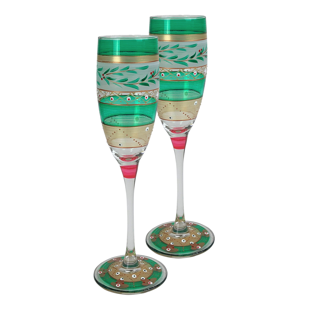 Moroccan Mosaic Forest Champagne  S/2