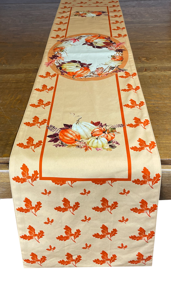 Fall Harvest Cloth Table Runner  13" x 72"