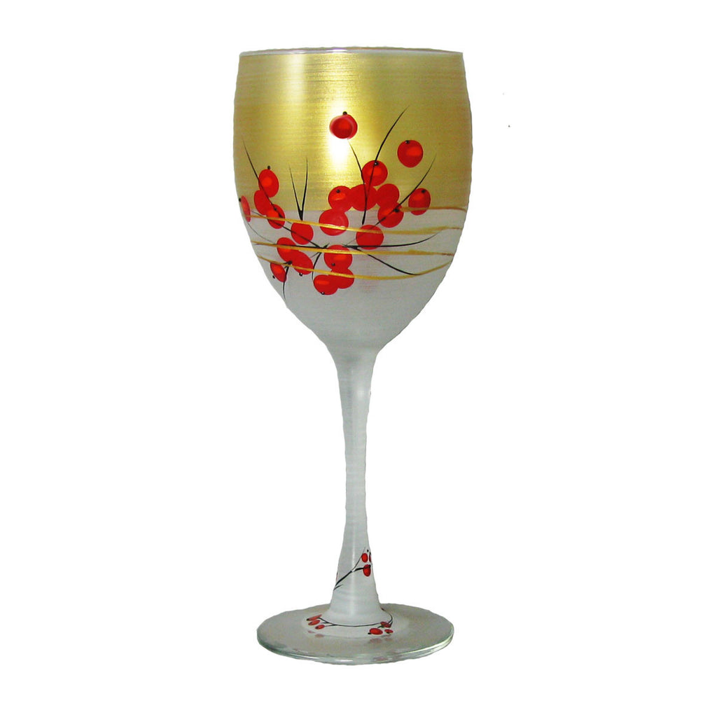 Berries n' Branches Wine   S/2 - Golden Hill Studio